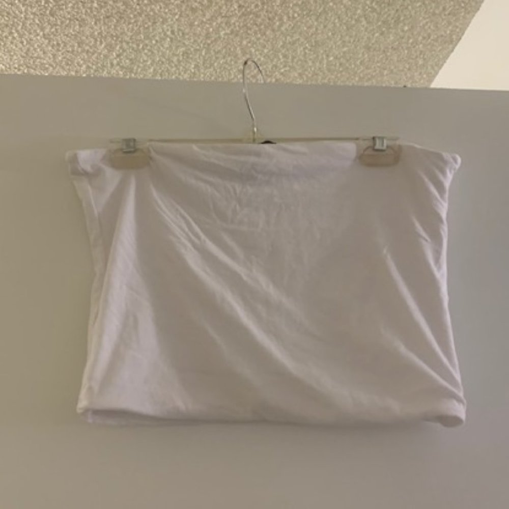 White Casual Jersey Tube Top